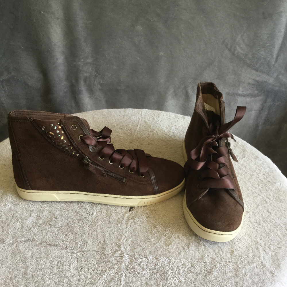 UGG Blaney Crystals Suede High-top Sneakers
